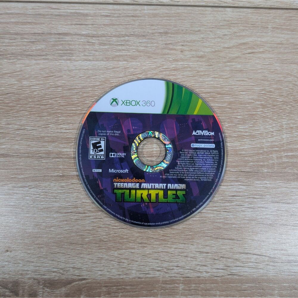 Teenage Mutant Ninja Turtles Xbox 360 Game Disc Only Nickelodeon TMNT – Untested